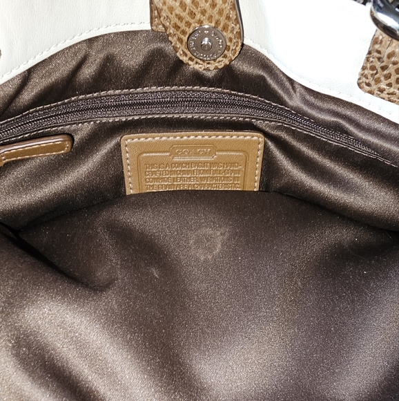 Coach Cream Leather Satchel & Matching Wallet - Picture 3 of 4